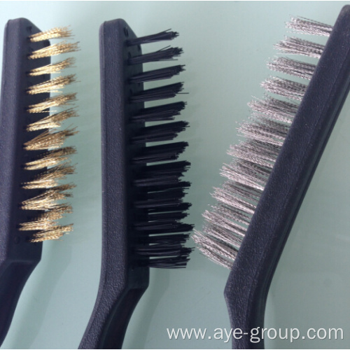 Wire Brushes With 3pcs Nylon Steel Brass Brush